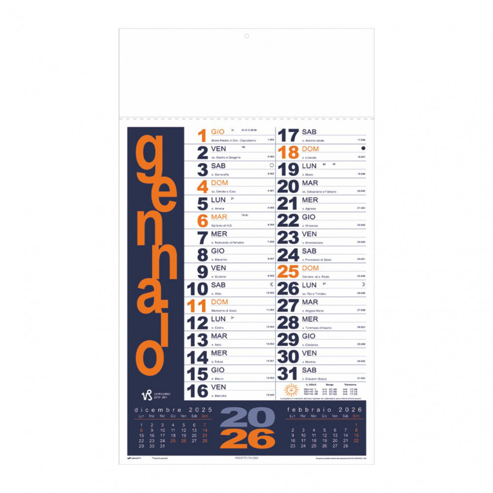 Calendario Portoghese 2026