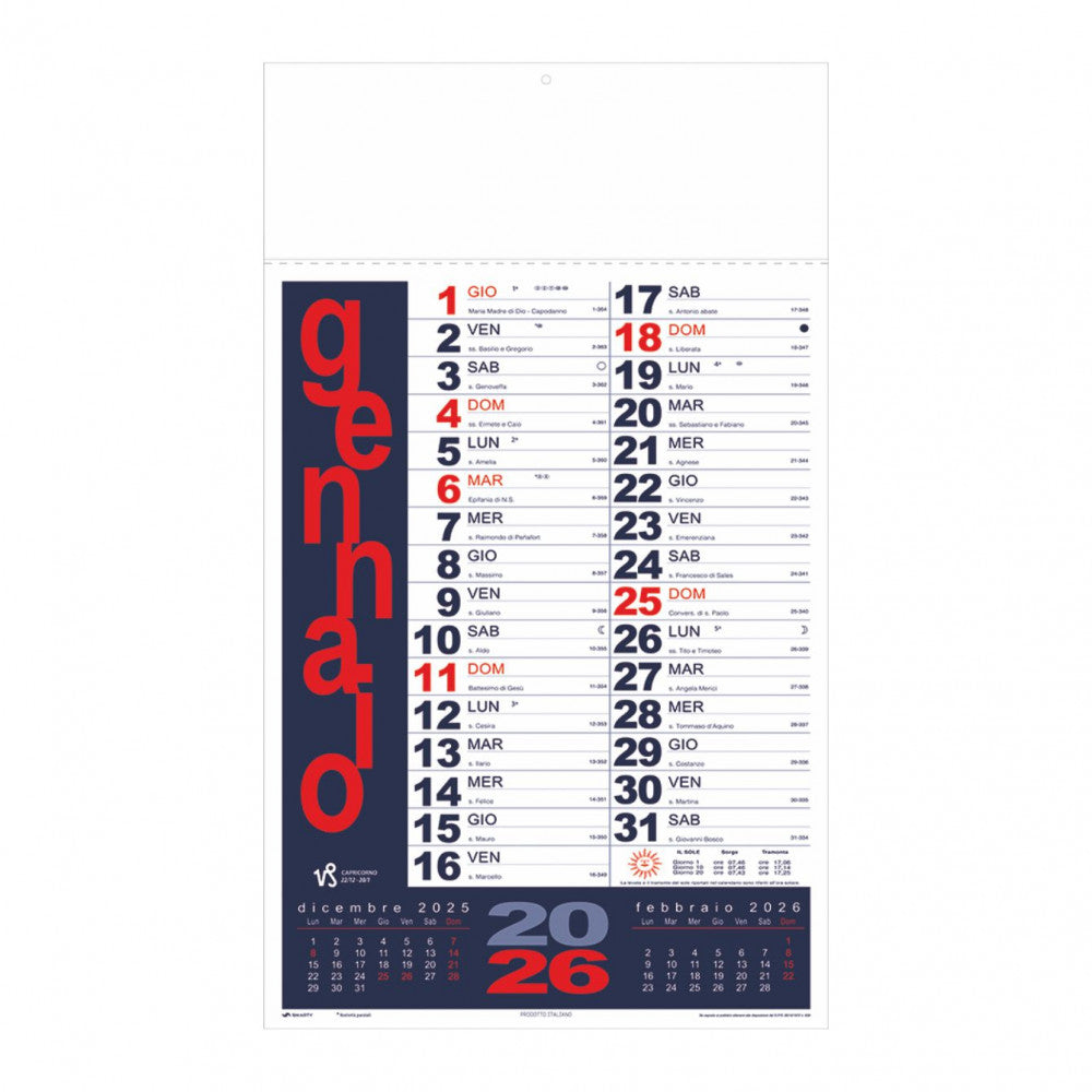 Calendario Portoghese 2026
