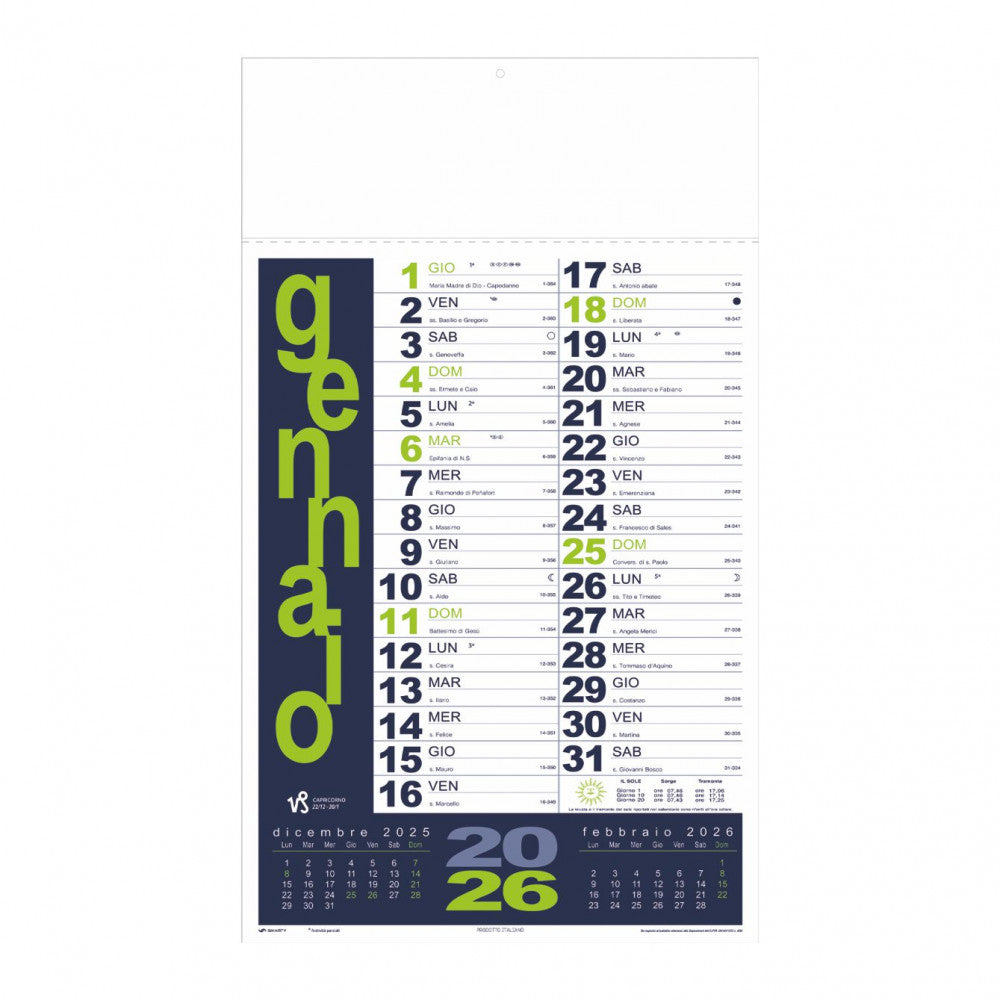 Calendario Portoghese 2026