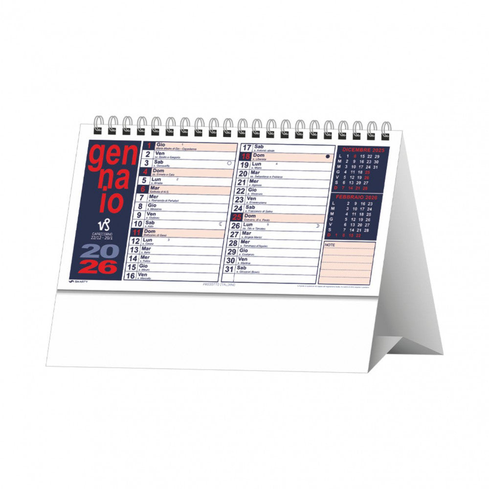 Calendario da Tavolo portoghese 2026